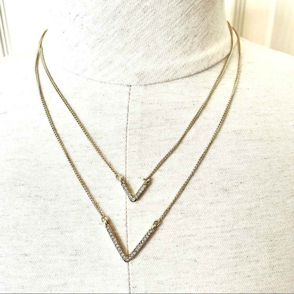 Victoria Secret gold tone necklace & bracelet set